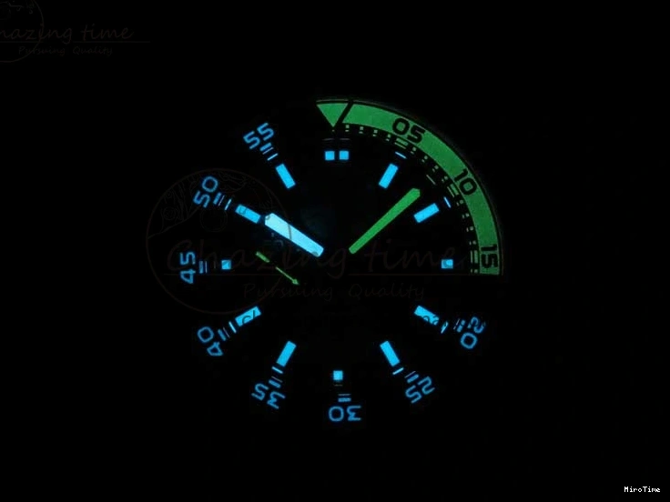 MIROTIME 0103 Aquatimer Chrono IW376702 SS BLS 1:1 Best Edition Black Dial on Black Rubber Strap A WellDesigned 7105